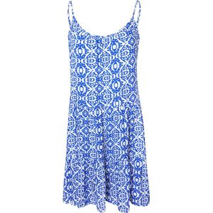 Zomerjurken Dames- Korte Strandjurken Ibiza Stijl | Blauw | Maat XL