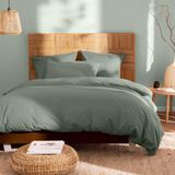 Matt & Rose - Dekbedovertrek - Mosgroen - Gewassen Katoen - 260x240 cm + 2 Kussenslopen 65x65 cm