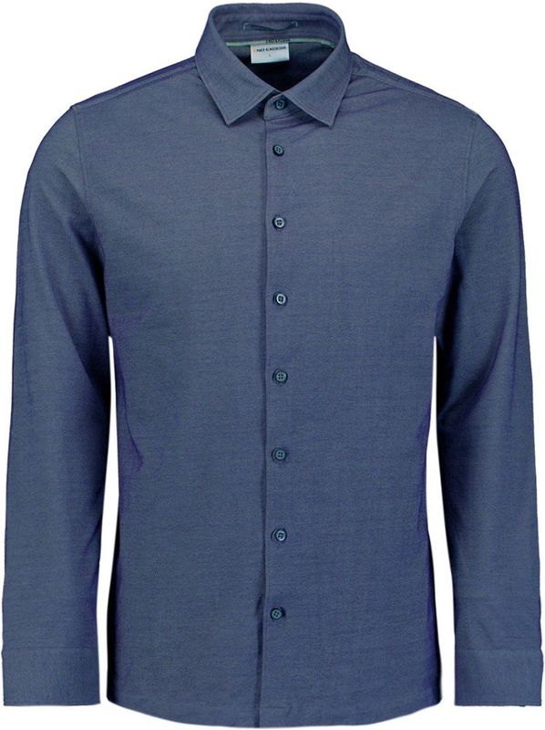 No Excess - Overhemd - Navy - Regular Fit - Lange Mouw
