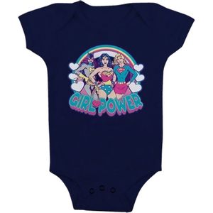 DC Comics Girlpower Baby Body Mädchen Navy-6 Monate