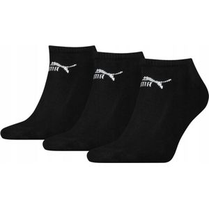 Puma - Unisex - Maat 35 - 38 cm - Korte Sokken voor Heren/Dames - Sport - Sneaker - ( 3 - pack ) Zwart