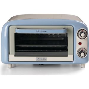 Ariete 3919/05 - Vintage - mini oven - camping oven - 10 liter - timer - instelbare temperatuur van 80 tot 230°C - blauw