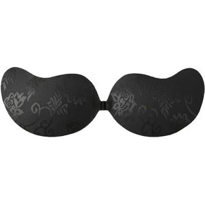 Sara Shop / plak BH /Onzichtbare Push Up Bh Zelfklevende / beha Backless Strapless /Plak Bh met 2 Stuks Boob Tape/ Gel sticky Solid /Cup-A Zwart -Topkwaliteit