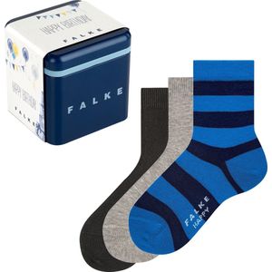 FALKE Happy Giftbox 3-Pack katoen multipack kindersokken meisjes jongens veelkleurig - Maat 23-26