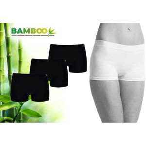 Bamboo Elements - Naadloos Ondergoed Dames - Bamboe - 3 Stuks - Hipster Dames - Zwart - L - Boxershort Dames - Lingerie - Onderbroeken Dames - Dames Slips - Ondergoed Dames