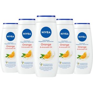 Nivea Douchegel - Orange & Avocado Oil 5 x 250 ml - Voordeelverpakkking