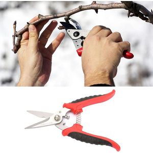 3CR13 Steel Electrician Garden Shears Multifunctional Straight Head Plastic Scissors - 180mm