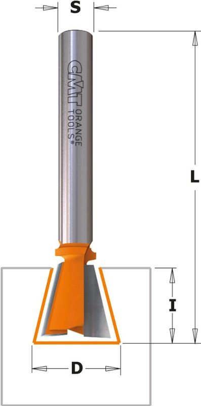 CMT - Zwaluwstaartfrees, HW - Frees - Snijgereedschappen - Staal - Verbindingsfrees - 1 Stuk(s)