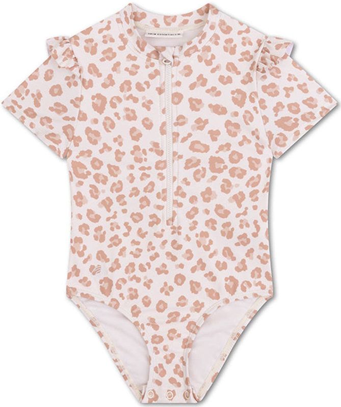 Swim Essentials - Badpak - Beige Panterprint - Meisjes - UV-bescherming