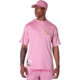New Era Mlb Floral New York Yankees T-shirt Met Korte Mouwen Roze M Man,Vrouw