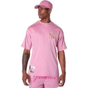 New Era Mlb Floral New York Yankees T-shirt Met Korte Mouwen Roze M Man,Vrouw