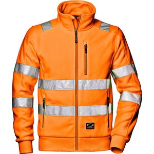 SIR SAFETY COMFORT Hi Vis Reflecterend Microfleece Rits Werktrui HEREN Veiligheidstrui Oranje - EN ISO 20471 Klasse 2