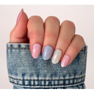 BIMA Nails - Gellak Nagel Stickers - Gel Nagel Wraps - Glitter Nail art - Pastel Glam