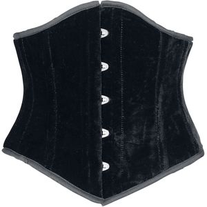 Burleska Sexy Waspie Waist Cincher Dames Onderborstkorset - zwart - XL