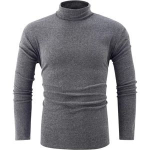 Heren Turtleneck Top Slim Fit Solid Base Dun Sweater Casual Lange Mouwen Ondergoed Tops Male Cozy Blouse T-Shirt