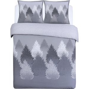 Vision Flanel Dekbedovertrek Forest - Dekbedovertrek 260 x 240cm met 2 bijpassende slopen - 100% Katoen Flanel