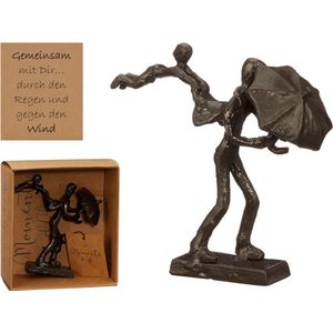Decopatent® Beeld Sculptuur Samen - Together - Sculptuur van Metaal - Design Sculpturen - Moments of Life - In Giftbox