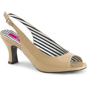 Pleaser Pink Label - JENNA-02 Pumps - Paaldans schoenen - 44 Shoes - Beige