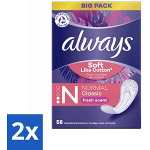 Always - Inlegkruisjes - Normal - Fresh - Voordeelverpakking - Voordeelverpakking - 2 stuks