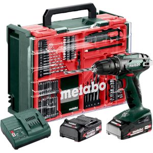 Metabo BS 18 Set 602207710 Accu-schroefboormachine 18 V 2 Ah Li-ion Incl. 2 accu's, Brushless, Incl. koffer, Incl. lade