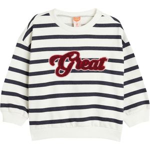 Ronde kraag geborduurd Sweatshirt