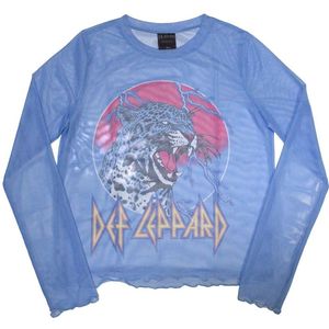 Def Leppard - Lightning Leopard Longsleeve top - M - Blauw