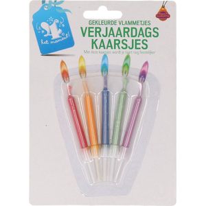 Verjaardagskaarsjes met gekleurde vlammetjes | Verjaardag | Kaarsjes | Taart kaarsjes | Kinder feestje