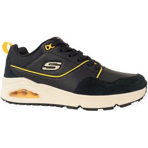 Skechers - UNO Retro one - Sneakers - Navy Blauw Geel - Leer/Textiel