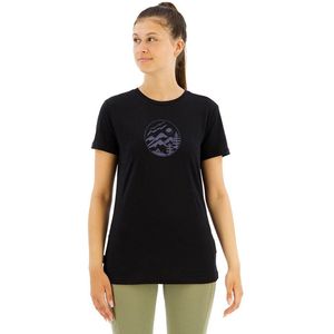 Icebreaker Merino 150 Tech Lite Iii Camping Circle T-shirt Met Korte Mouwen Zwart S Vrouw