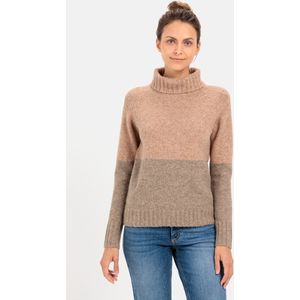 camel active Gebreide trui met col - Maat womenswear-XL - Bruin