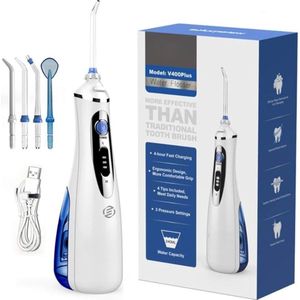 Equivera Waterflosser - Monddouche - Elektrisch Flosapperaat - Water Flosser - Waterflosser Draadloos - Water Flosser Draadloos - Draadloos en Oplaadbaar - Must have voor uw hygiëne!
