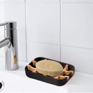 Pack of 2 Bamboo Soap Dish Bamboo Soap Rack Natural Wood Soap Box Natural Soap Dish Removable Soap Holder for Soap Bathroom Shower Kitchen