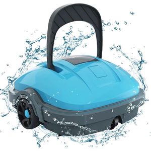 Draadloze zwembadreiniger met dubbele motor - Autonoom parkeren - Sterk zuigvermogen - Robotstofzuiger voor zwembaden tot 50 m² Zwembad tegels