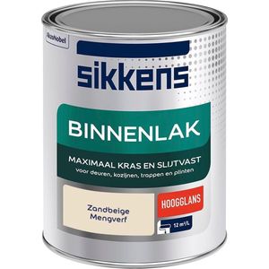 Sikkens Binnenlak - Verf - Hoogglans - Mengkleur - Zandbeige - 1 liter