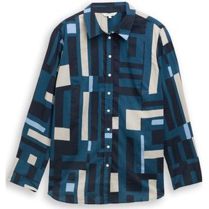 TOM TAILOR - 38404 - Blouse - Teal Geometric Design - Plussize - 46