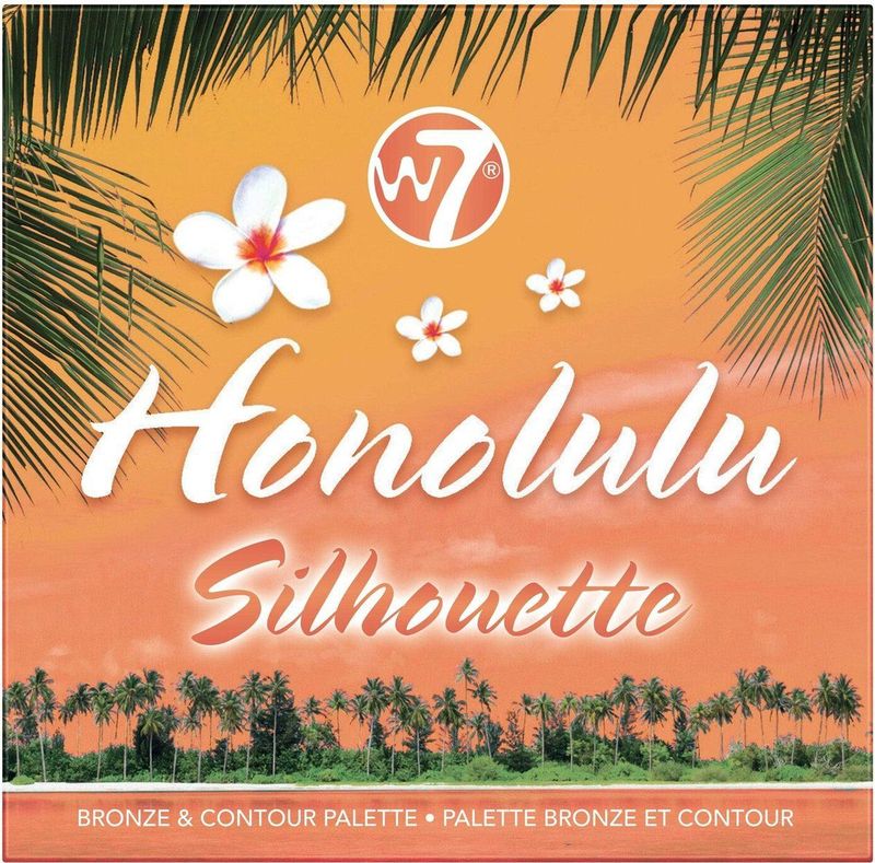 W7 - Honolulu Silhouette - Make-Up Palet - Bruin - Poeder