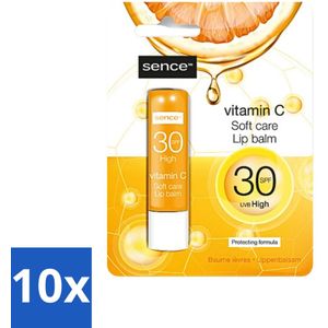 10 x Sence - Soft Care Vitamin C - Lippenbalsem - Hydraterend - 4,3 g - Gevoelige Lippen - Lippen Bescherming