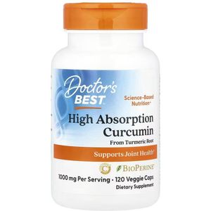 Doctor's Best - Hoog Absorbeerbare Curcumine - 120 Capsules - Met BioPerine
