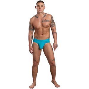 Andrew Christian Bubble Butt Brief w/ ALMOST NAKED® Teal - MAAT S - Heren Ondergoed - Slip voor Man - Mannen Brief