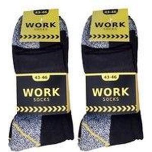 Work werk sokken laag model 10 pak zwart maat 43-46