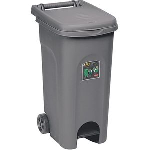 Container 'Urban' - Kliko - Wieltjes - Pedaal - 80L - Grijs