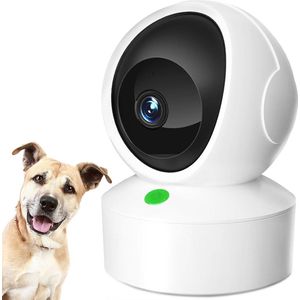 VELTRR® Hondencamera - Huisdiercamera - Babyfoon met Camera en App - Baby Monitor - Full HD - Wit