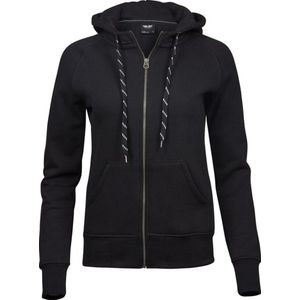Tee Jays Dames/dames Manier Zip Hoodie (Zwart)