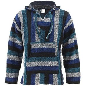 Mexicaanse Baja Hoody - Surf en Festival Kleding voor Heren en Dames in Mintgroen