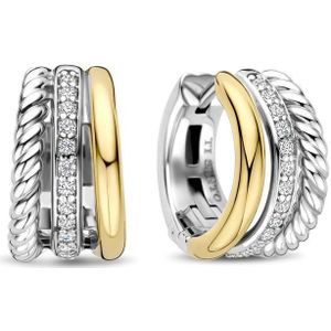TI SENTO - 78025ZY - Oorbellen - 925 Zilver - Zirkonia met Geel Verguld