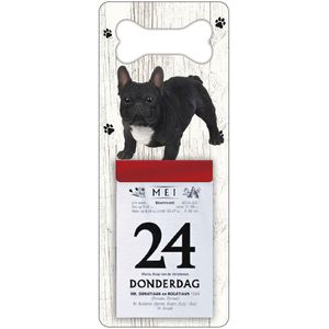 Scheurkalender 2024 Hond: Buldog zwart