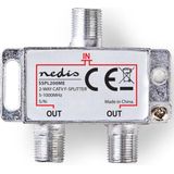 Nedis CATV-Splitter - 5 - 1000 MHz - Tussenschakeldemping: 4.2 dB - Outputs: 2 - 75 Ohm - Zink
