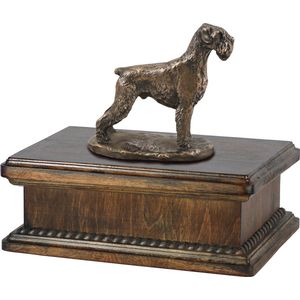 Schnauzer urn hond - elegante urn hond met hondenstandbeeld voor as van je huisdier
