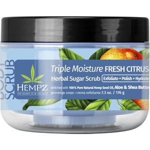 Hempz Original Fresh Citrus Herbal Sugar Scrub 176 g - Body Scrub Lichaam en Gezicht - Bodyscrub voor Dames en Heren - Citrusvrucht