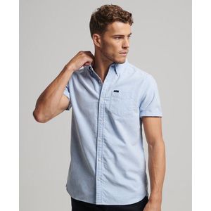 Superdry Vintage Oxford Shirt Met Korte Mouwen Blauw M Man